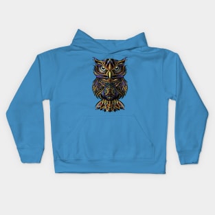 Owl drawn zentangle Kids Hoodie